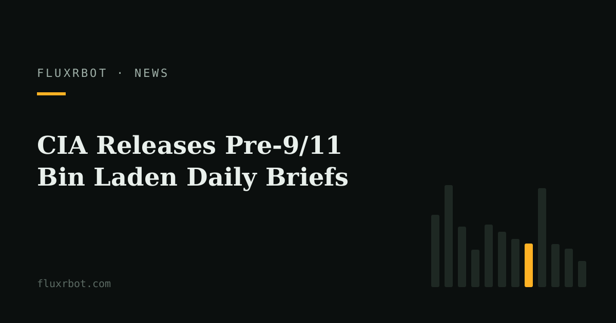 CIA Releases Pre-9/11 Bin Laden Daily Briefs