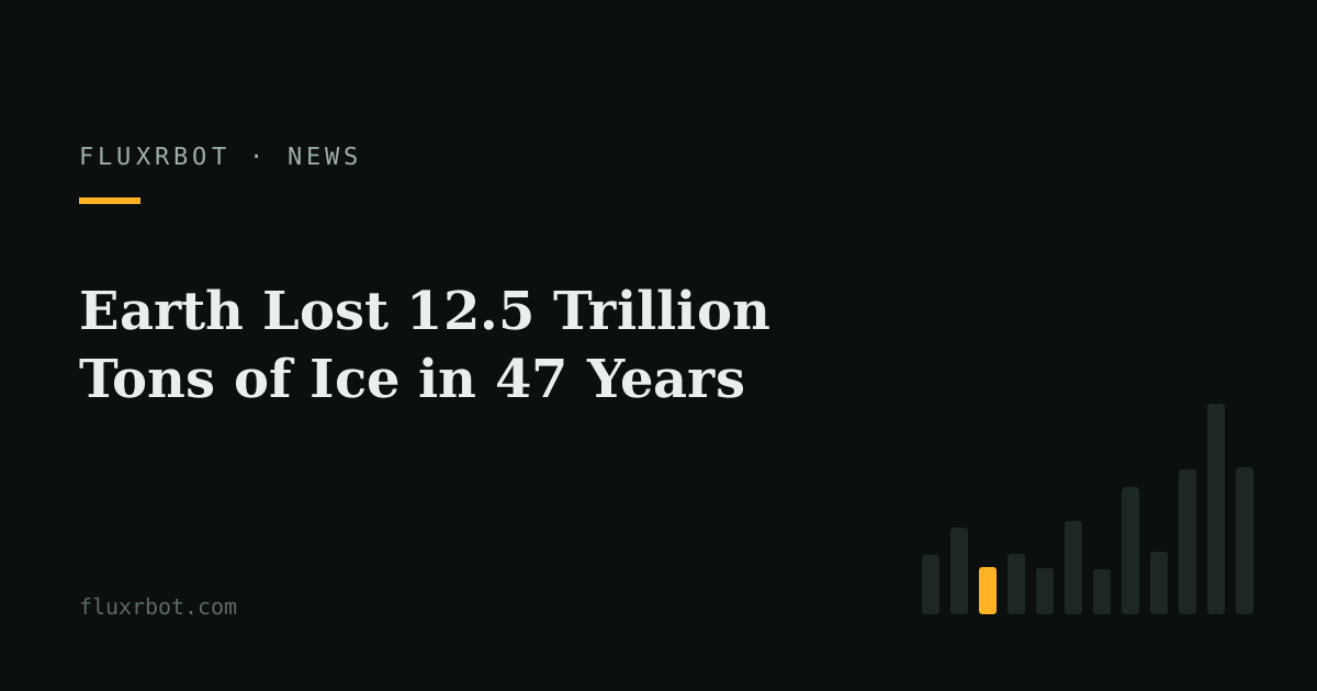 Earth Lost 12.5 Trillion Tons of Ice in 47 Years