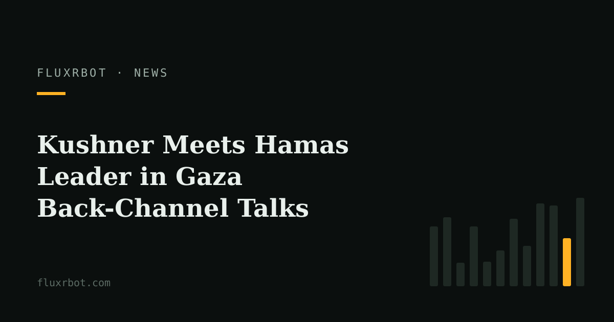 Kushner Meets Hamas Leader in Gaza Back-Channel Talks