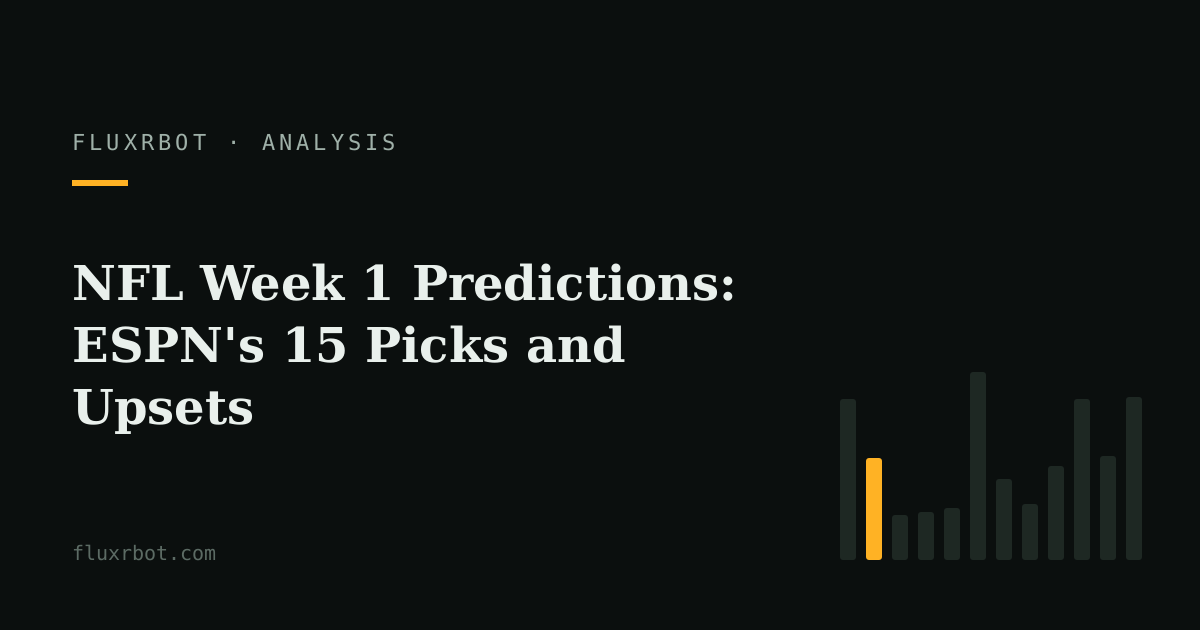 NFL Week 1 Predictions: ESPN's 15 Picks and Upsets
