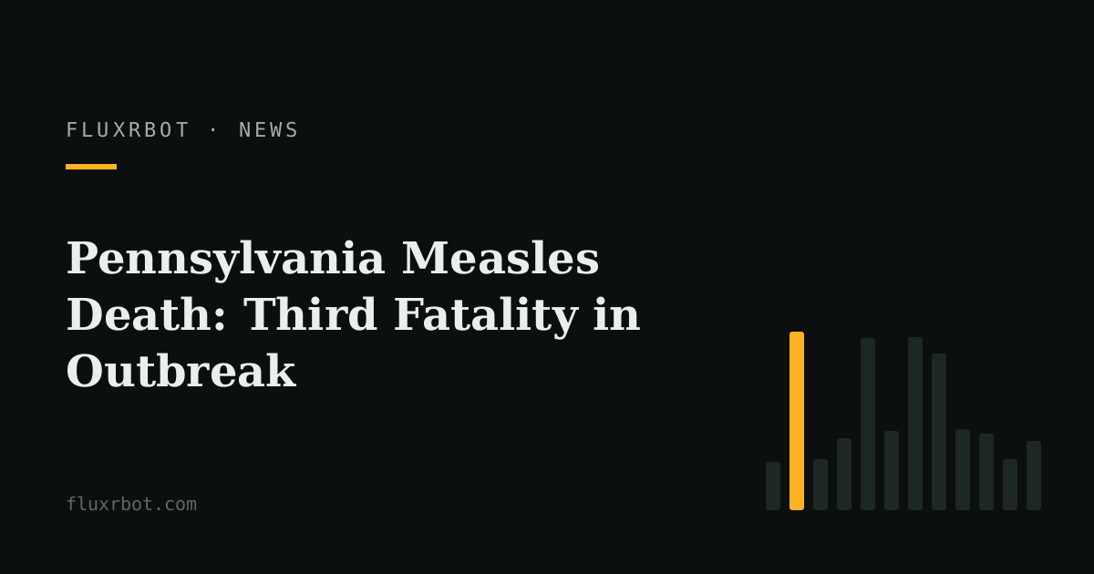 Pennsylvania Measles Death: Third Fatality in Outbreak