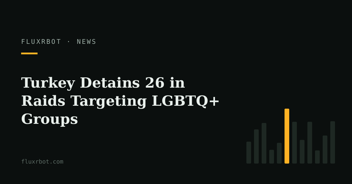 Turkey Detains 26 in Raids Targeting LGBTQ+ Groups